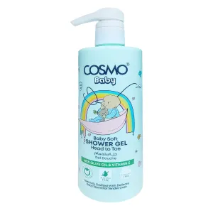 COSMO Baby Soft Shower Gel – Gentle Head-to-Toe Cleanse with Olive Oil & Vitamin E (500ml)